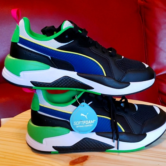 puma x ray black green